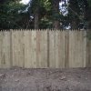 Pointed Top  Closed Picket in Timber H Posts - Shankill